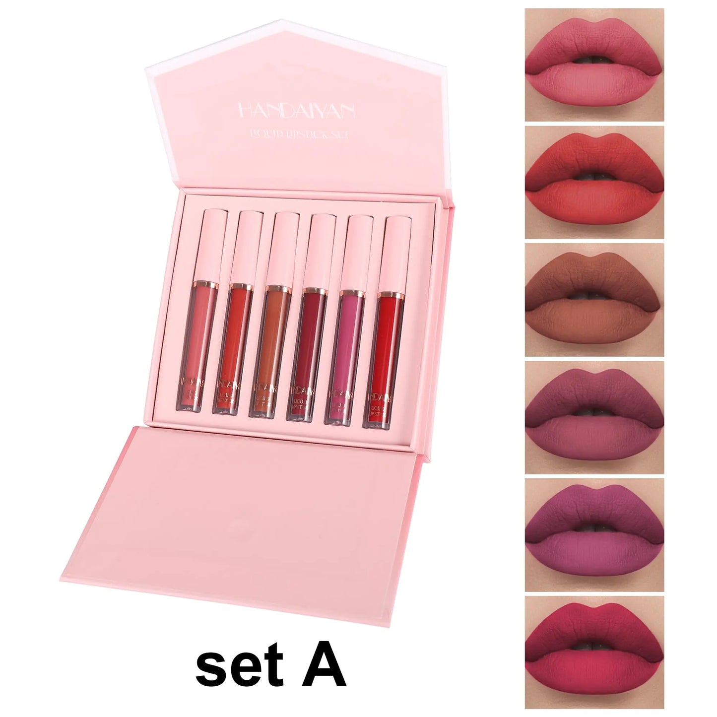 Set de 6 Labiales Líquidos Mate BestLand - Larga Duración y Resistente al Agua