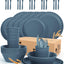 42-Piece Plastic Dinnerware Set for 6 - OAMCEG Wheat Straw
