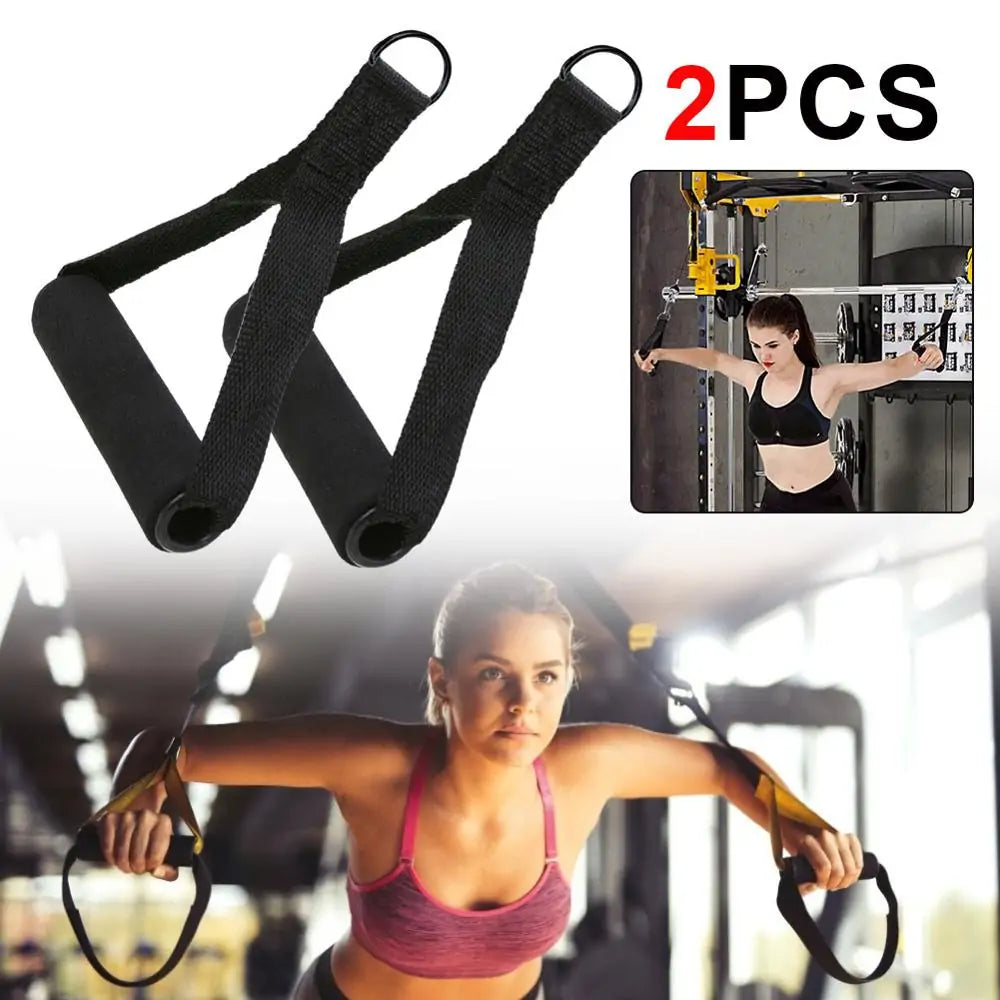 Premium Nylon Tricep Rope Cable Handles Set