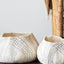 Cesta Lineal de Lana Ghana Blanca