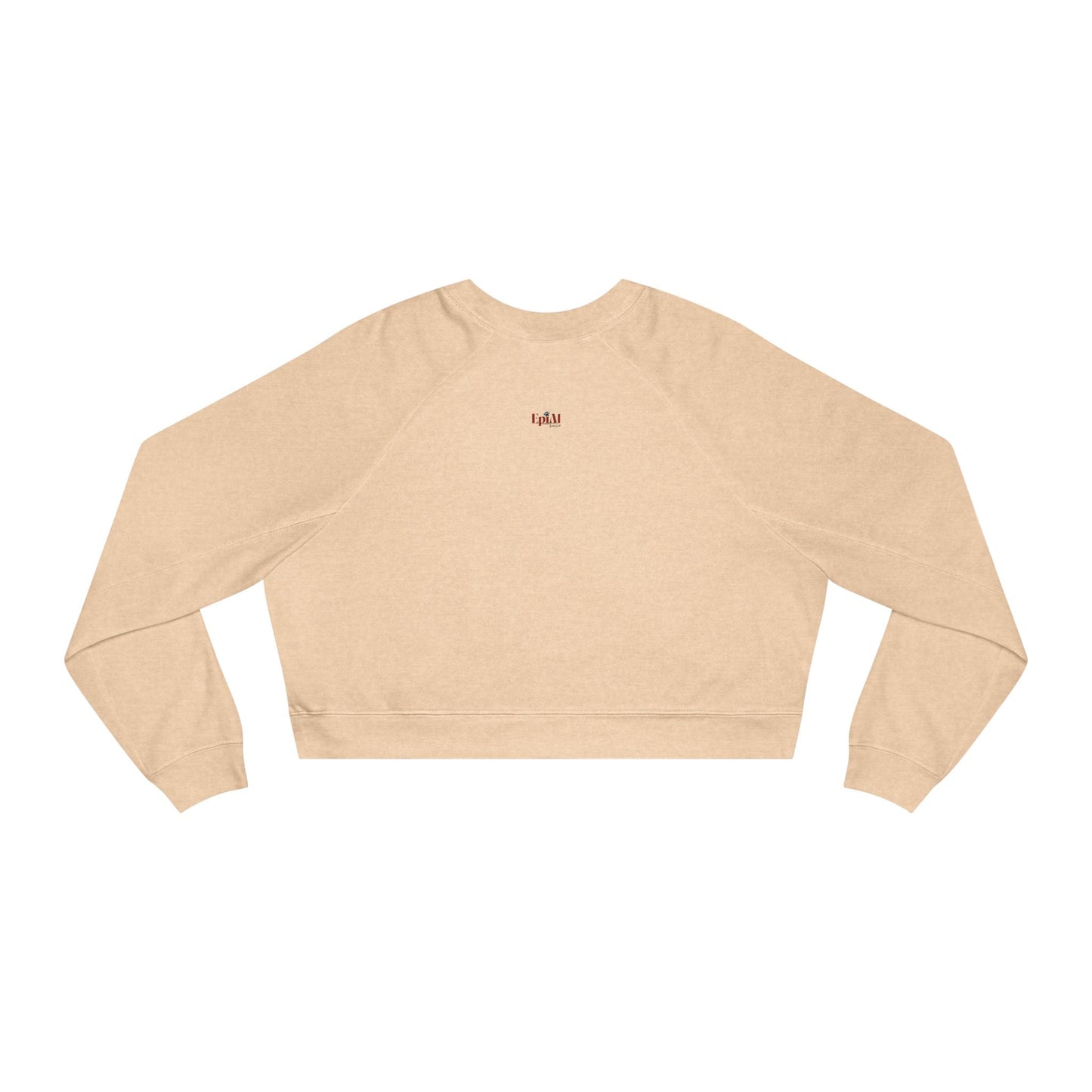 Whimsical Ghost and Cat Cropped Fleece Pullover for Women - Korvel