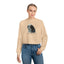 Whimsical Ghost and Cat Cropped Fleece Pullover for Women - Korvel