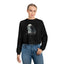 Whimsical Ghost and Cat Cropped Fleece Pullover for Women - Korvel