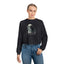 Whimsical Ghost and Cat Cropped Fleece Pullover for Women - Korvel