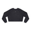 Whimsical Ghost and Cat Cropped Fleece Pullover for Women - Korvel
