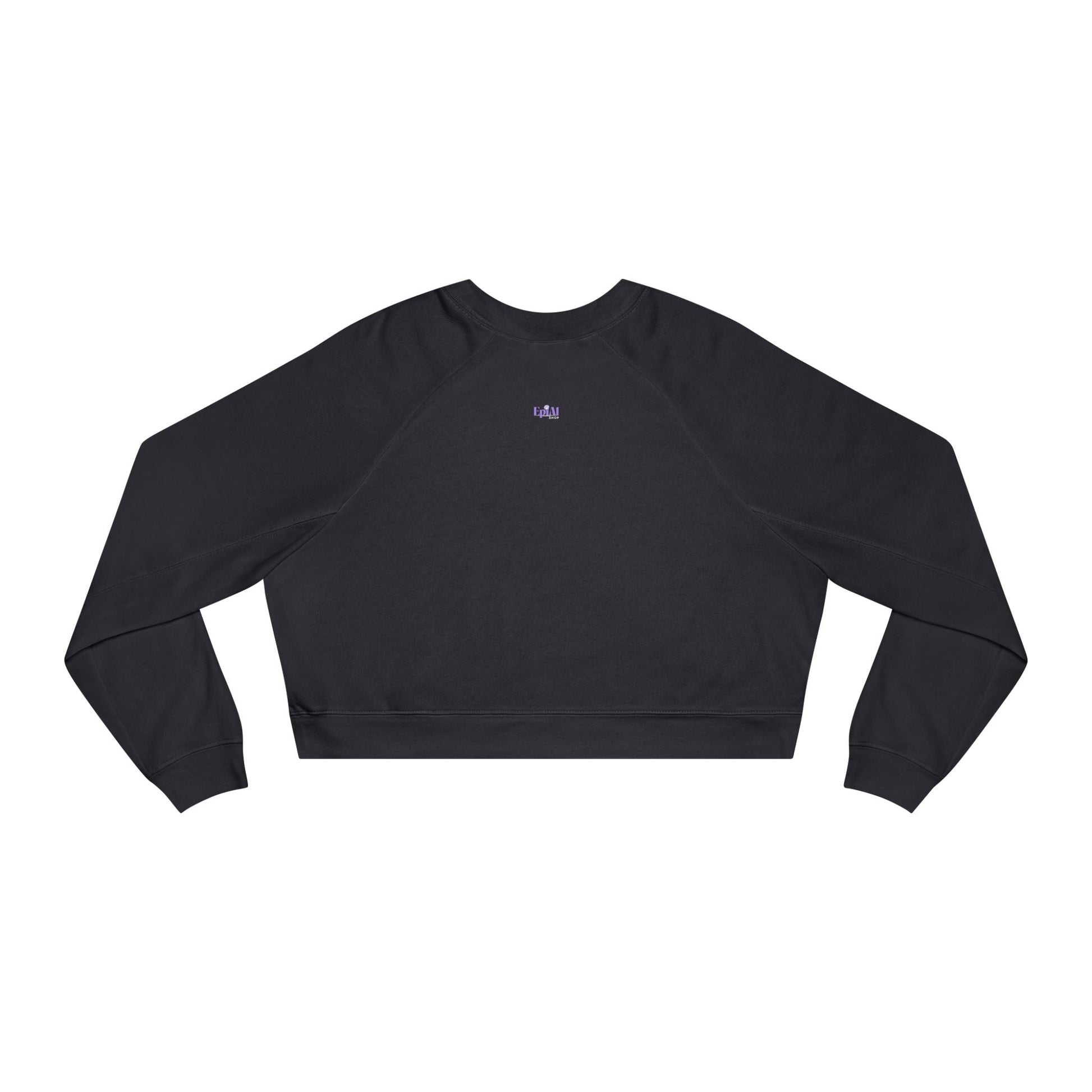 Whimsical Ghost and Cat Cropped Fleece Pullover for Women - Korvel