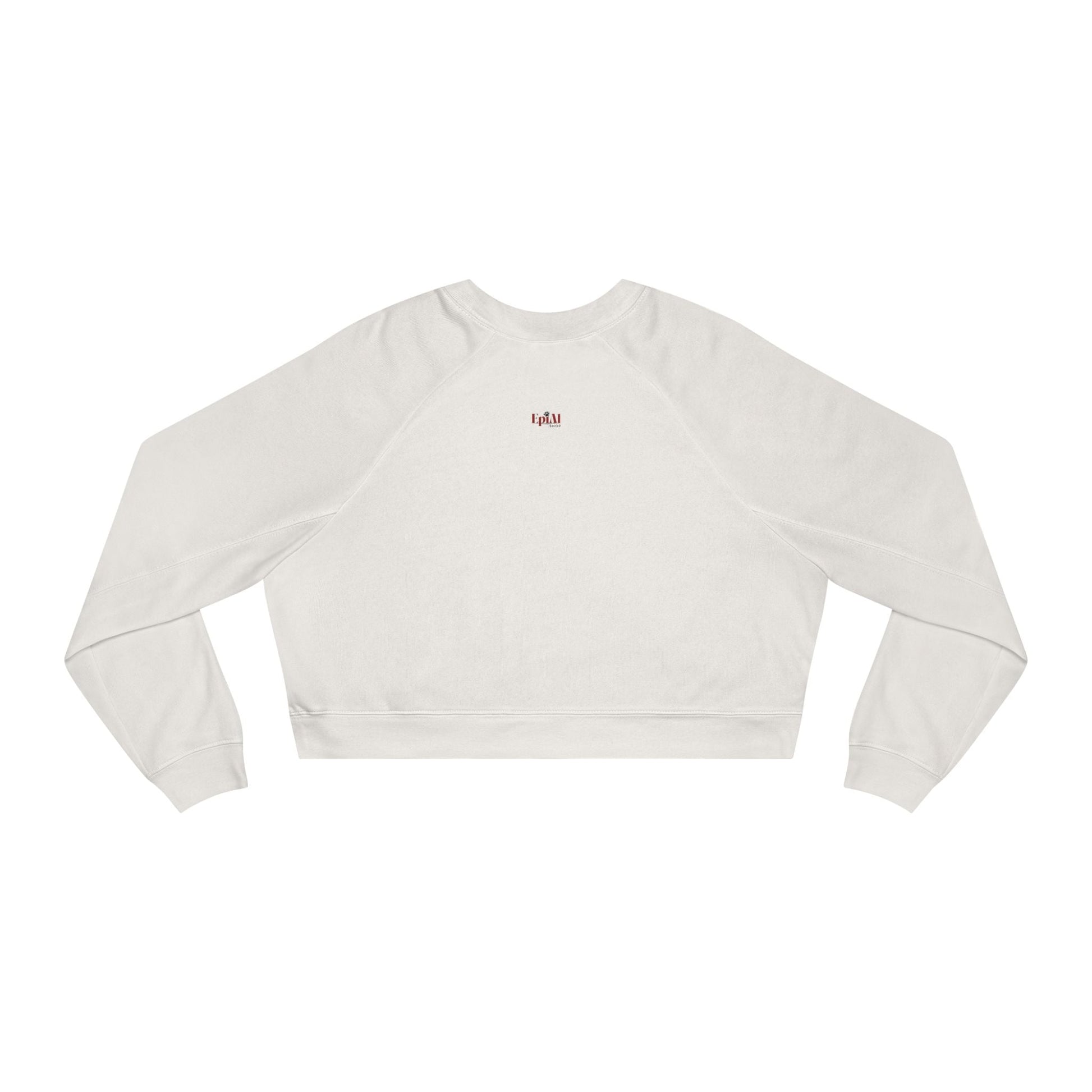 Whimsical Ghost and Cat Cropped Fleece Pullover for Women - Korvel
