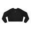 Whimsical Ghost and Cat Cropped Fleece Pullover for Women - Korvel