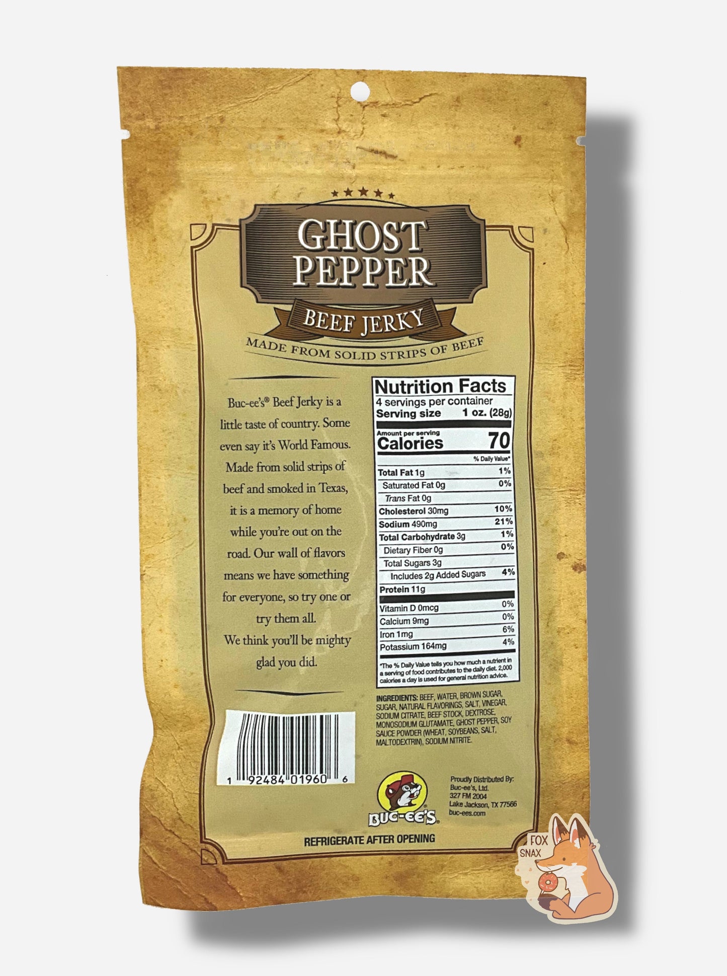 Buc-ee's Ghost Pepper Beef Jerky - Delicia Picante