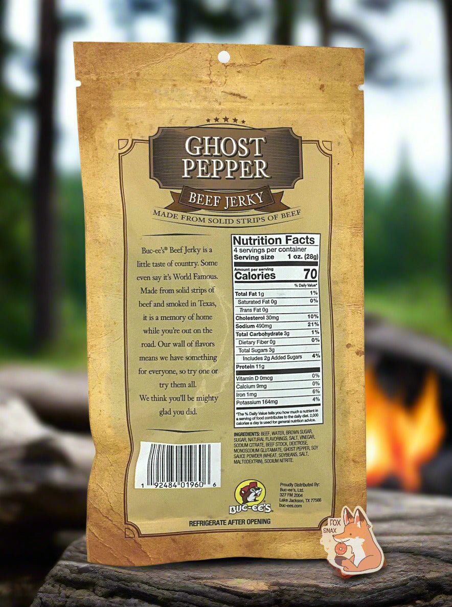 Buc-ee's Ghost Pepper Beef Jerky - Delicia Picante