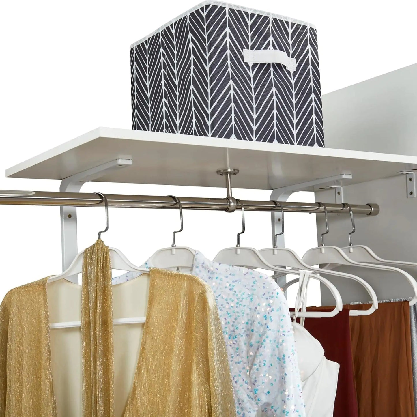 306 Closet Organizer System with Shelves and Drawers - White