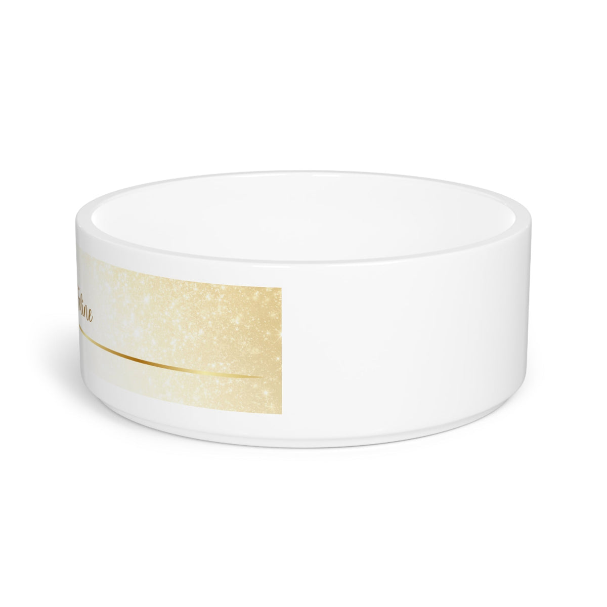 Gilded Feline Ceramic Cat Bowl | 16 oz Modern Design