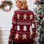 Gingerbread man jacquard long sleeved sweater pullover casual top - Korvel