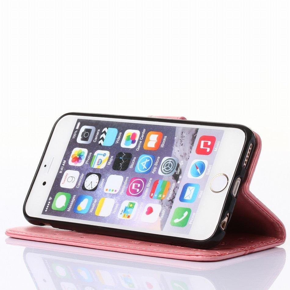 Girls Flip Wallet Case for iPhone 13/12 Mini - Stylish PU Leather