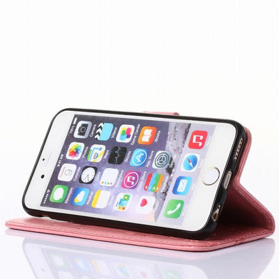 Coque portefeuille flip pour filles pour iPhone 13/12 Mini - Cuir PU élégant