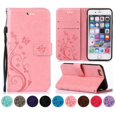 Coque portefeuille flip pour filles pour iPhone 13/12 Mini - Cuir PU élégant