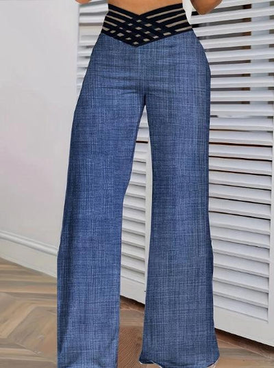 Girls' High Waist Solid Color Versatile Pants