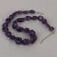 Collier en perles d'améthyste brute authentique en argent sterling