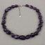 Collier en perles d'améthyste brute authentique en argent sterling