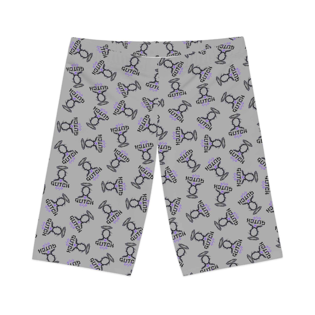 Pantalones Cortos de Ciclismo para Mujer con Patrón Glitch - Comodidad Estilosa