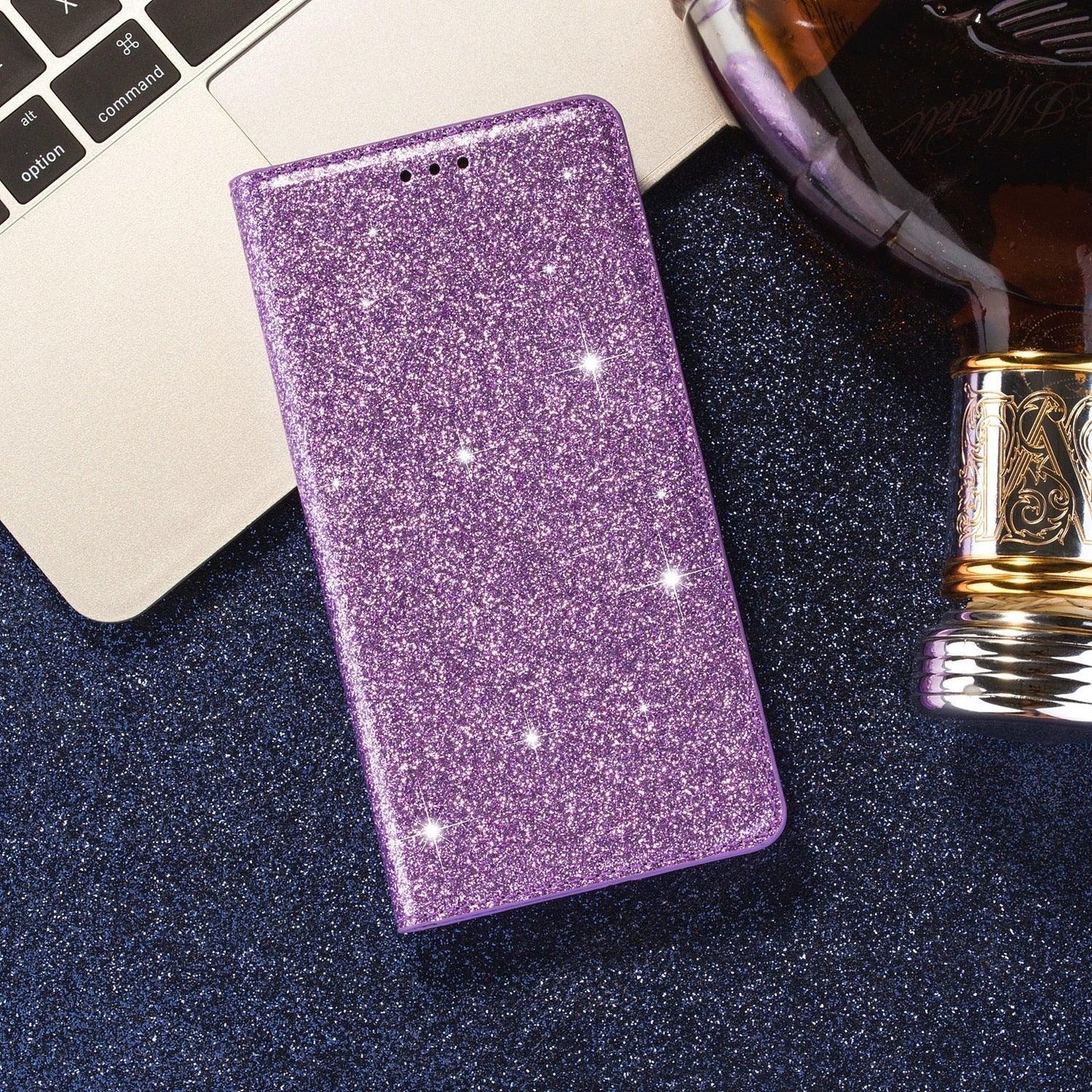 Glitter Leather Magnetic Flip Case for iPhone 14/13/12/11