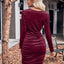 Glitter Ruched Cowl Neck Wrap Dress - Korvel