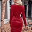 Glitter Ruched Cowl Neck Wrap Dress - Korvel