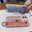 Glitter Wrist Strap Transparent Shockproof Phone Case for iPhone
