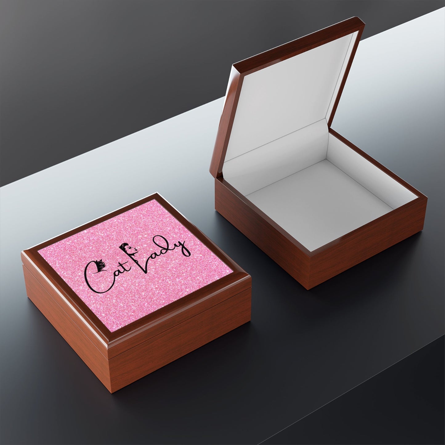 Caja de Joyería Brillante para Amantes de los Gatos - Un Regalo Encantador para los Amantes de los G