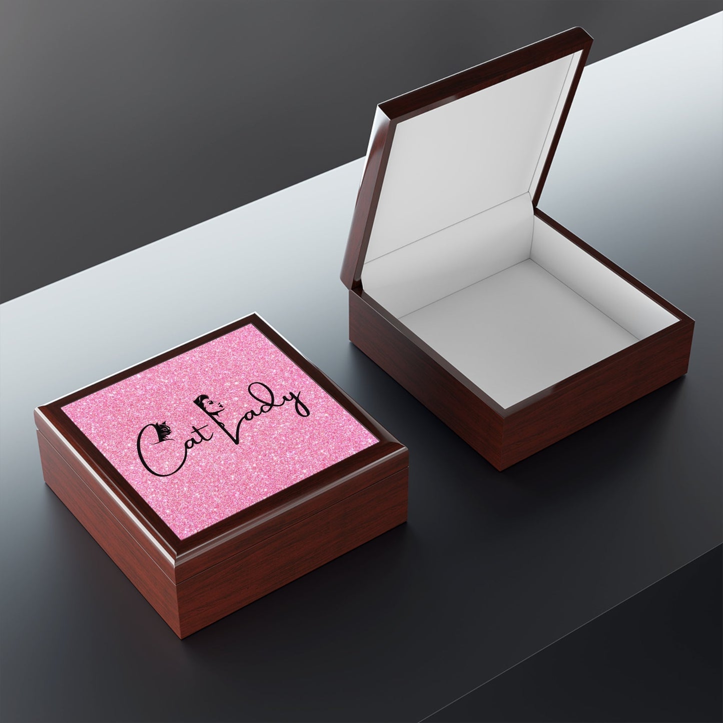 Caja de Joyería Brillante para Amantes de los Gatos - Un Regalo Encantador para los Amantes de los G