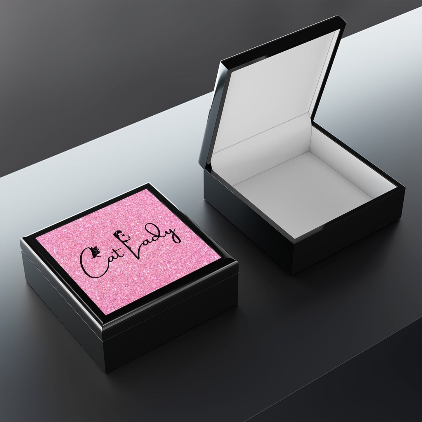 Caja de Joyería Brillante para Amantes de los Gatos - Un Regalo Encantador para los Amantes de los G