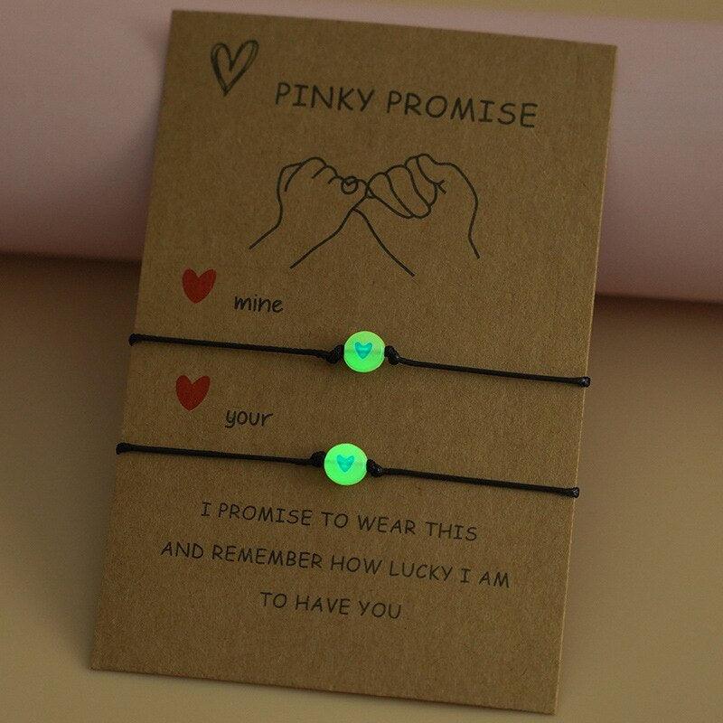 Ensemble de Bracelets Lumineux d'Amitié pour Couples et Amis