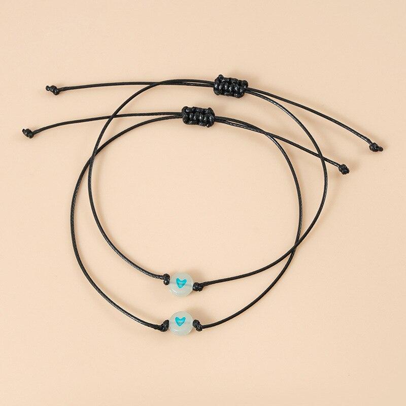 Ensemble de Bracelets Lumineux d'Amitié pour Couples et Amis