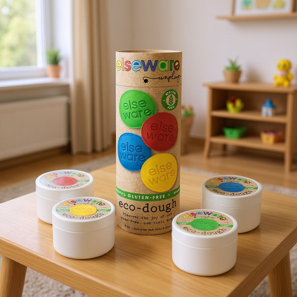 Eco-Dough 4-Pack - Jouet Sensoriel Naturel et Non Toxique