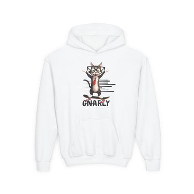 Whimsical Cat Youth Hoodie - Fun & Stylish Sweatshirt for Kids - Korvel
