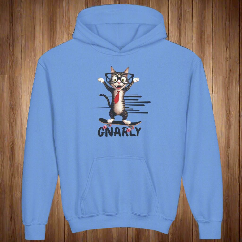 Whimsical Cat Youth Hoodie - Fun & Stylish Sweatshirt for Kids - Korvel