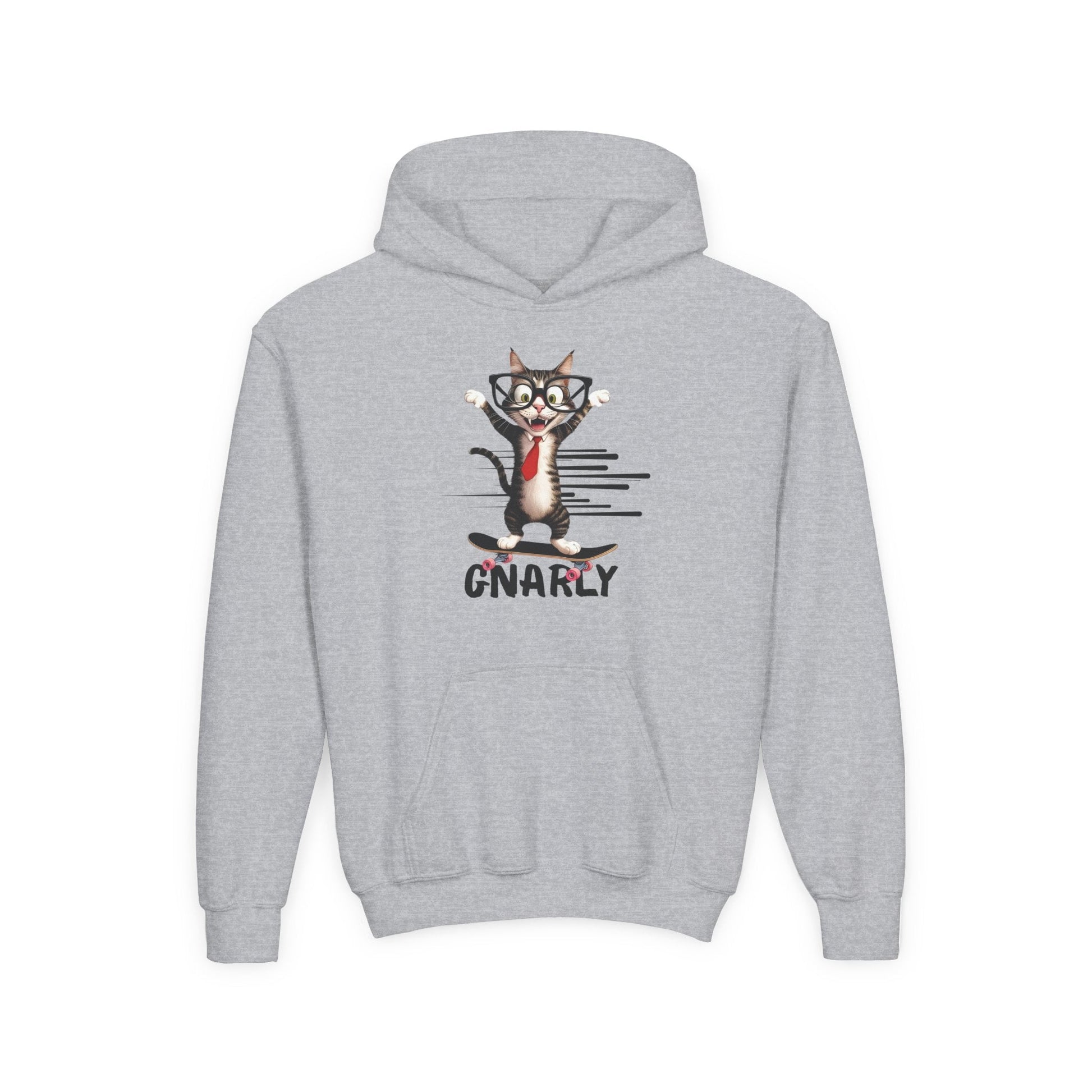 Whimsical Cat Youth Hoodie - Fun & Stylish Sweatshirt for Kids - Korvel