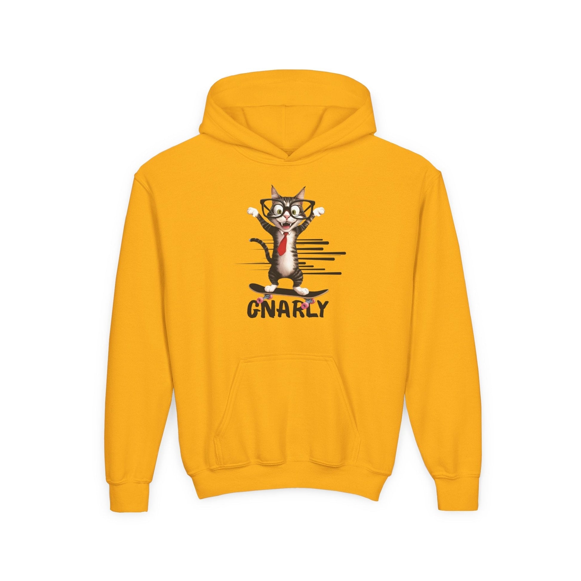 Whimsical Cat Youth Hoodie - Fun & Stylish Sweatshirt for Kids - Korvel