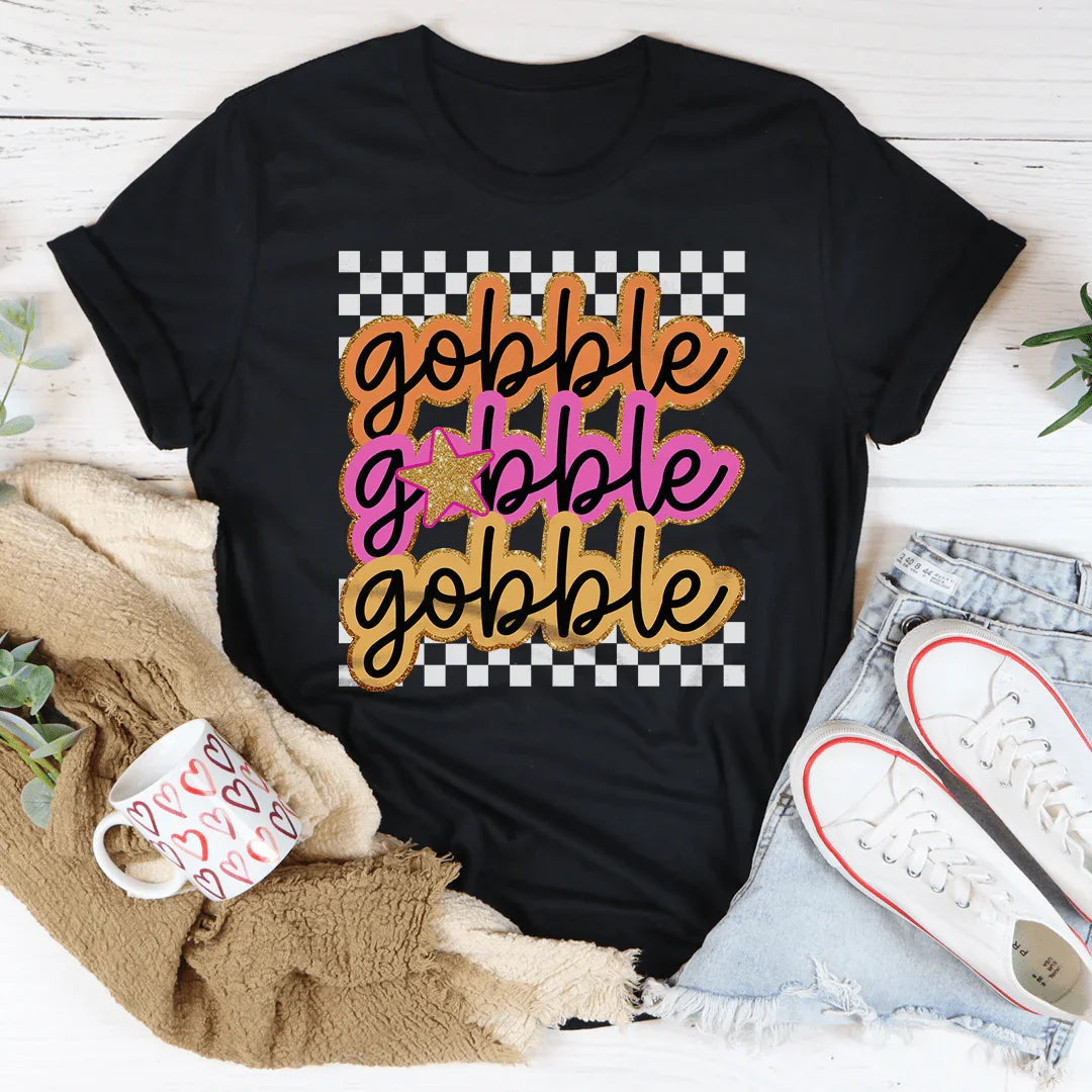 Gobble Tee - Camiseta Festiva de Acción de Gracias