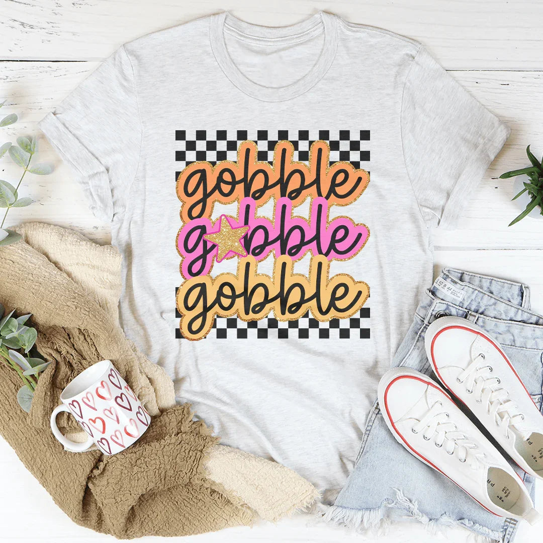 Gobble Tee - Camiseta Festiva de Acción de Gracias
