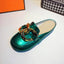 Elegant Gold Chain Closed Toe Mules for Women - Comfortable Slip-On Slippers - Korvel