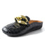 Elegant Gold Chain Closed Toe Mules for Women - Comfortable Slip-On Slippers - Korvel