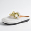 Elegant Gold Chain Closed Toe Mules for Women - Comfortable Slip-On Slippers - Korvel