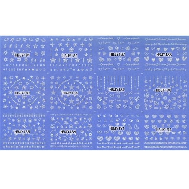 Calcomanías de Uñas 3D Estrella y Luna Dorada - Decoraciones de Arte de Uñas Premium