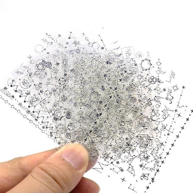 Calcomanías de Uñas 3D Estrella y Luna Dorada - Decoraciones de Arte de Uñas Premium