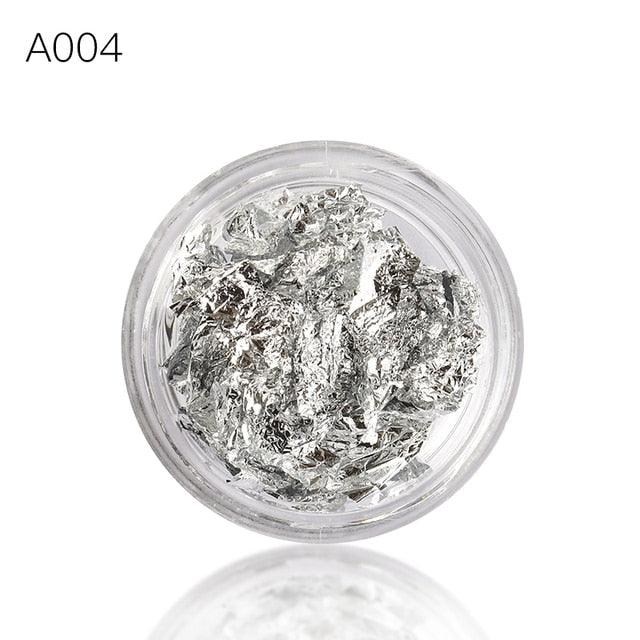 Gold & Silver Irregular Aluminum Foil Nail Art Stickers