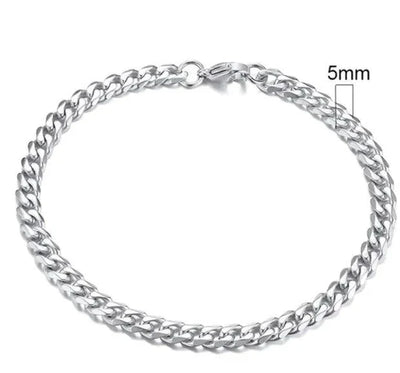 Gold-Tone Stainless Steel Cuban Bracelet (3-11mm)