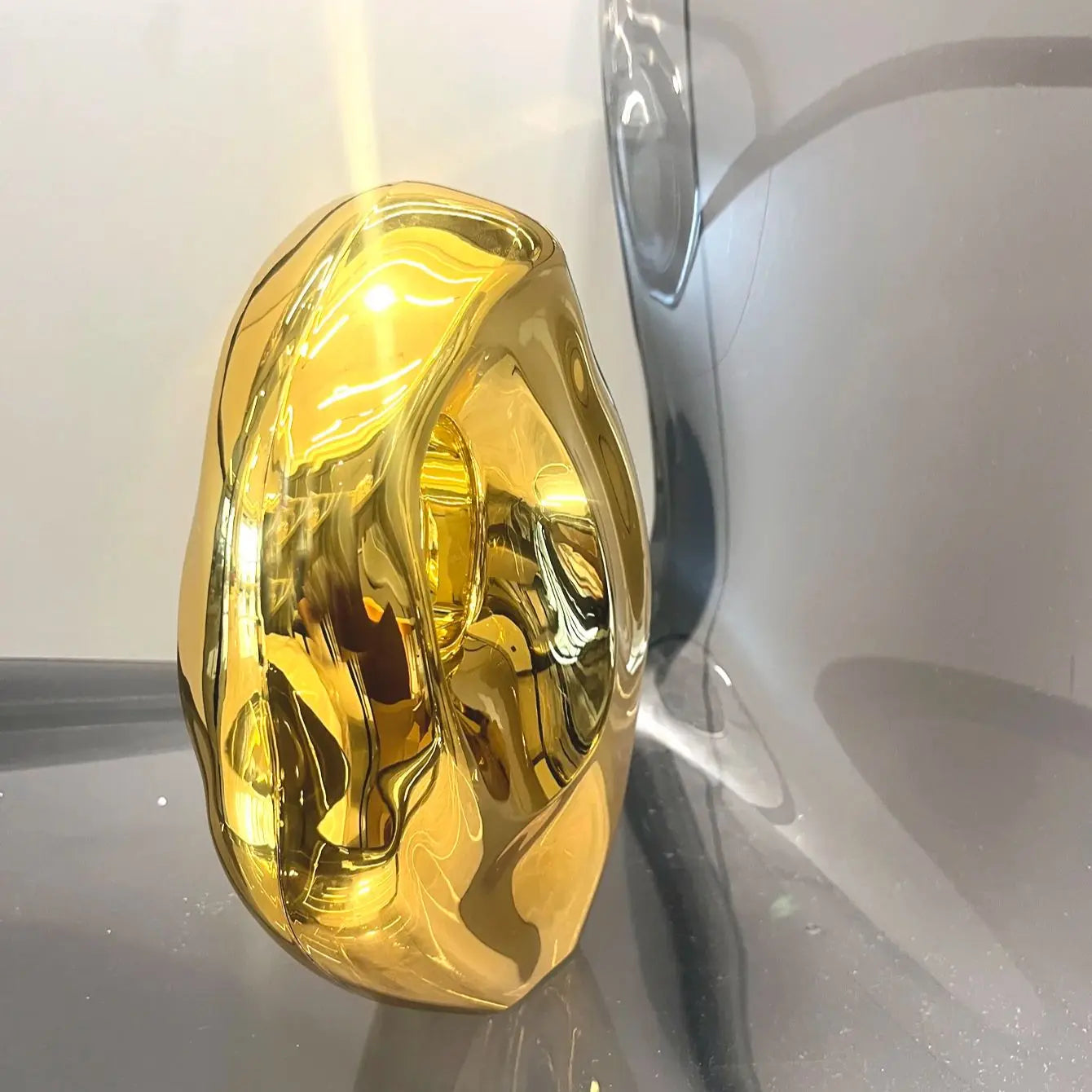 Golden Acrylic Clutch Bag - Luxury Evening Handbag