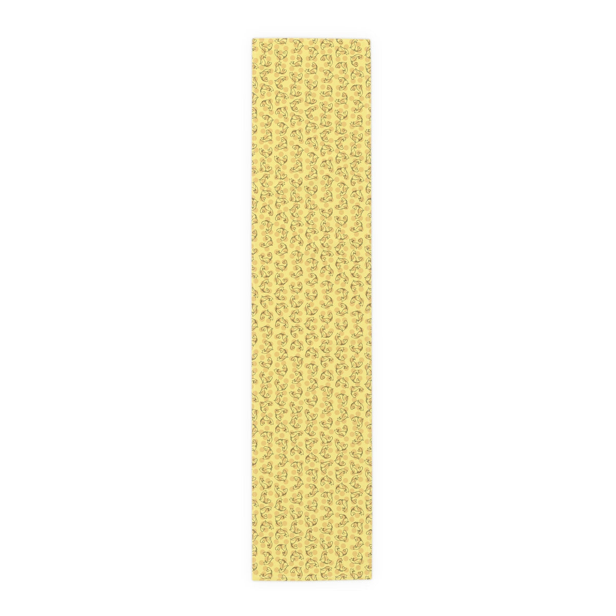 Golden Purr Cat Table Runner – Minimalist Line Art Design