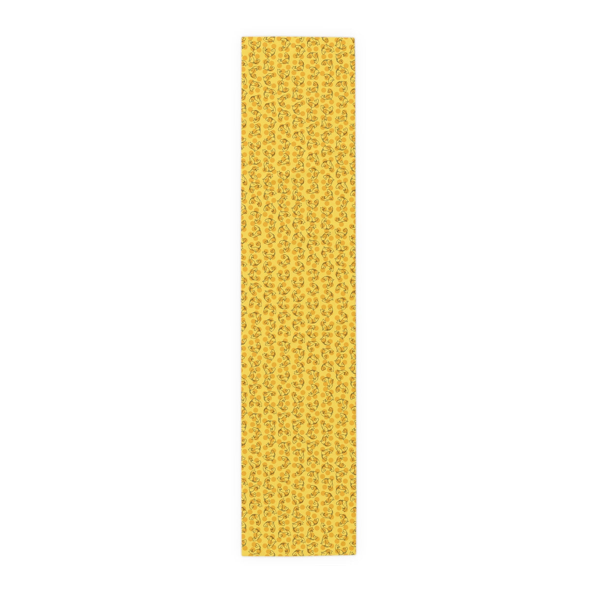 Golden Purr Cat Table Runner – Minimalist Line Art Design